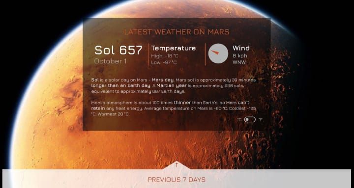 NASA Mars API